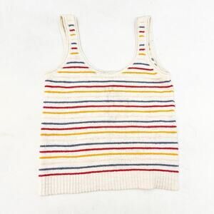 Madewell Striped Multicolor Knit Sleeveless Sweater Size Small